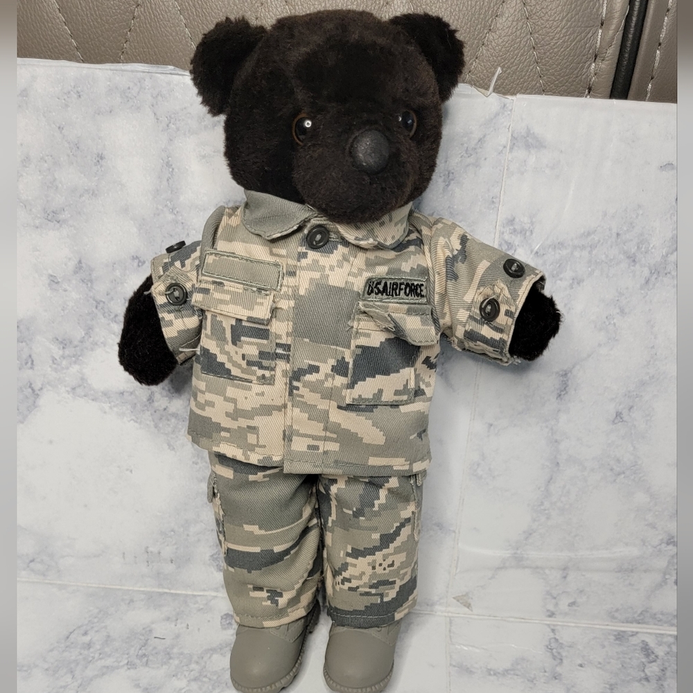 Special Force Army Bear 1989 11" Dark Brown Stuffed Animal